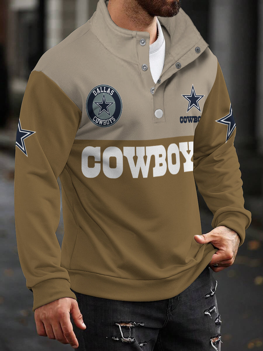 Dallas Cowboys Casual Colorful Stand Collar Sweatshirt AZBTSCSW000248