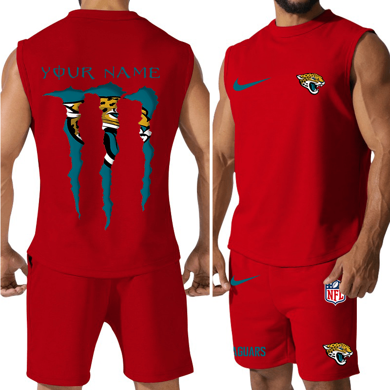 Jacksonville Jaguars Colorful Combo Men Jersey Tank Top and Shorts AZBTCMJTTS000020