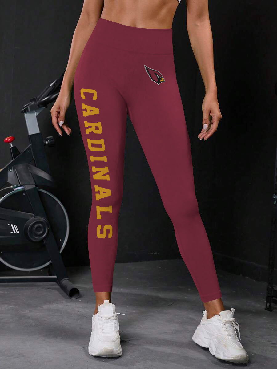 Arizona Cardinals High Waist Push Up Printed Leggings (1)