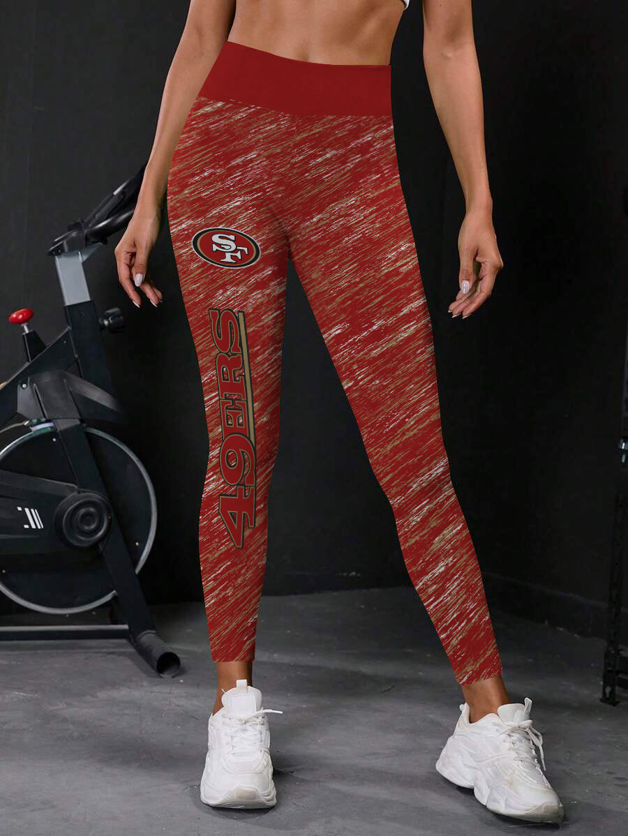 San Francisco 49ers High Waist Push Up Printed Leggings (1)