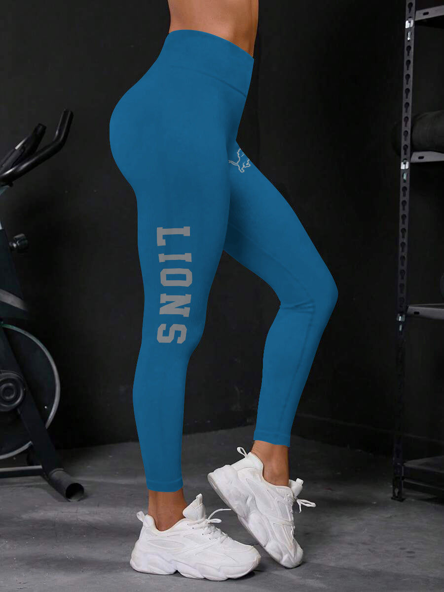 Detroit Lions High Waist Push Up Printed Leggings (2)