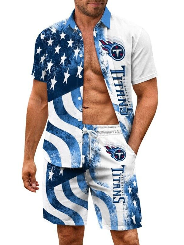 Tennessee Titans Combo Hawaiian Shirt and Shorts AZBTHWSS000169