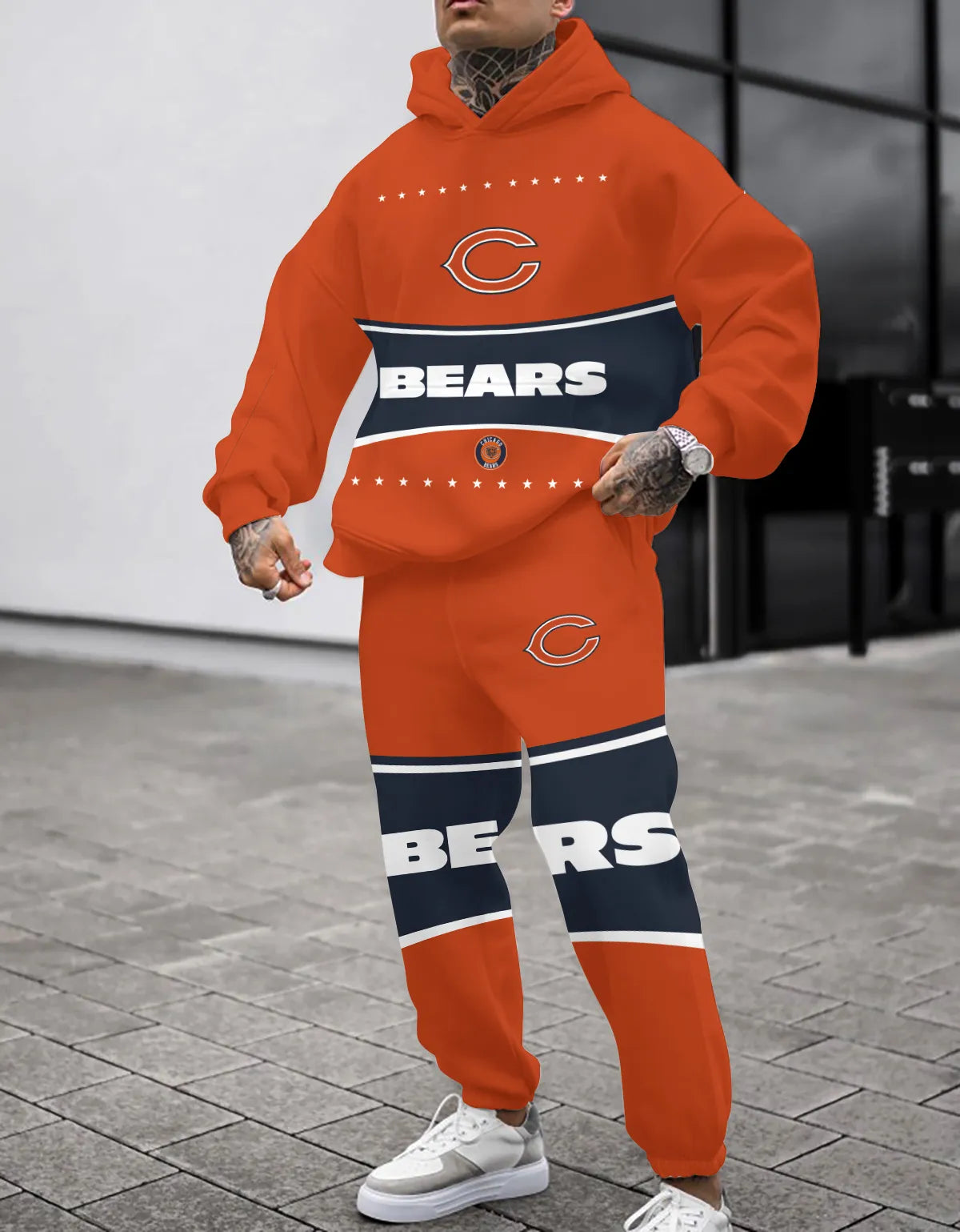 Chicago Bears Combo Pullover Hoodie And Sweatpants AZBTPHSP000223