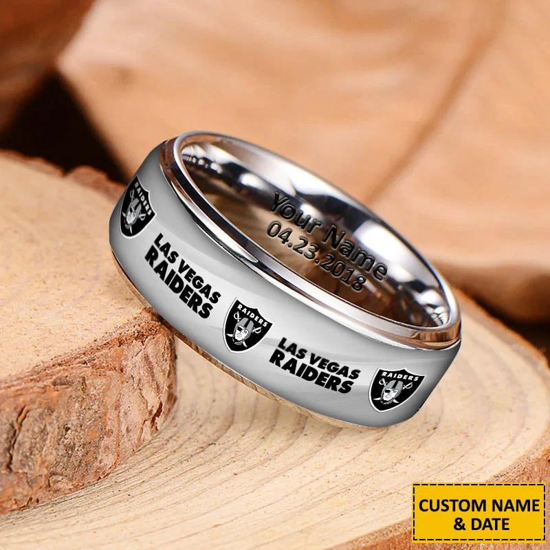 Las Vegas Raiders Special Stainless Ring Custom Name AZBTSR000035