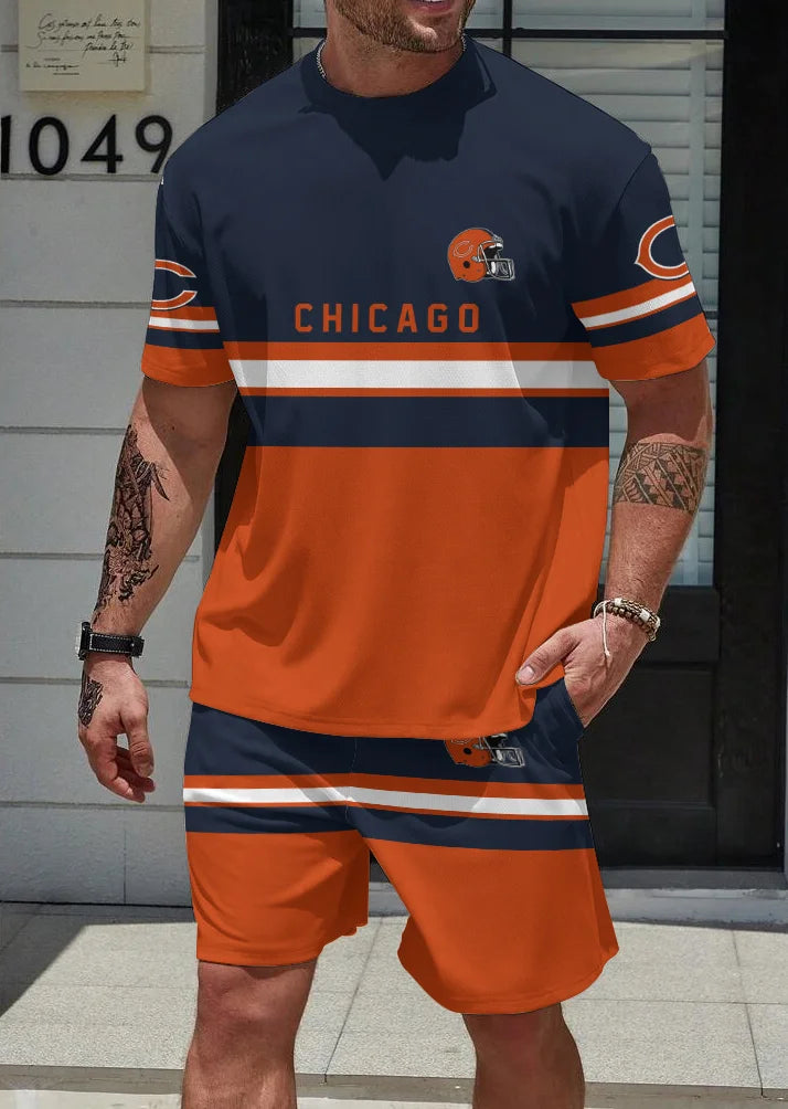 Chicago Bears T-shirt and Shorts AZBTTSAS000066