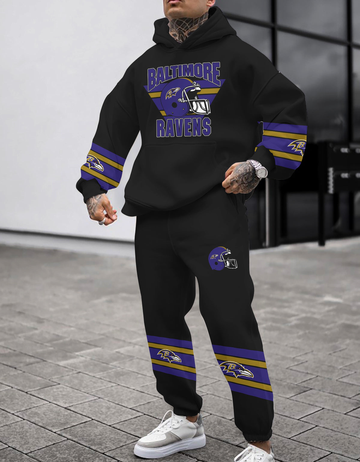 Baltimore Ravens Combo Pullover Hoodie And Sweatpants AZBTPHSP000286