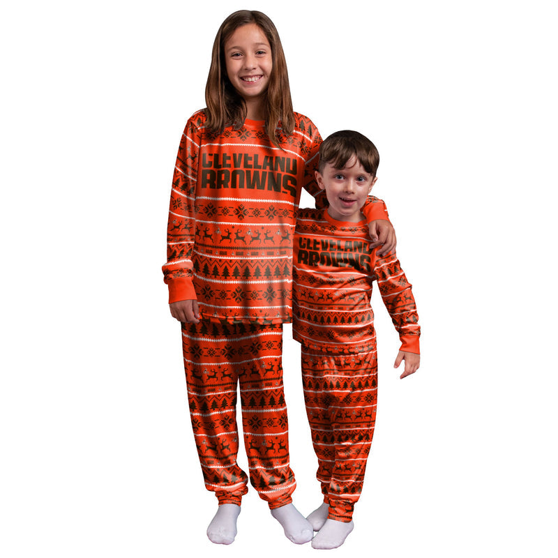 Cleveland Browns Family Holiday Pajamas AZCPYZAM040