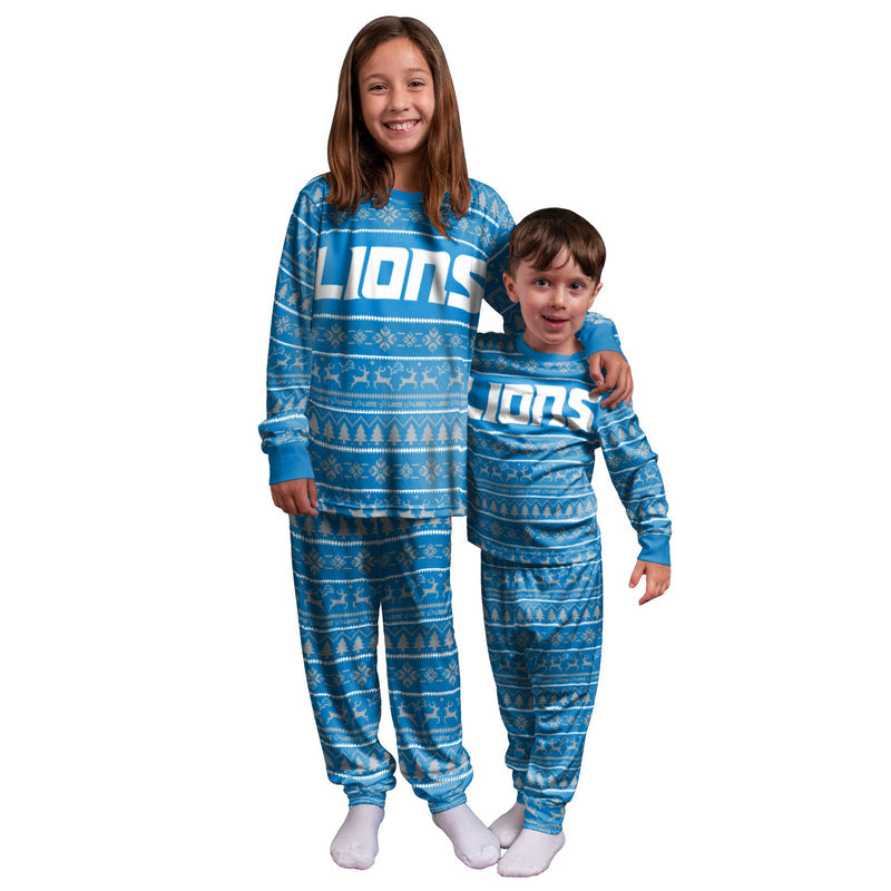 Detroit Lions Family Holiday Pajamas AZCPYZAM043