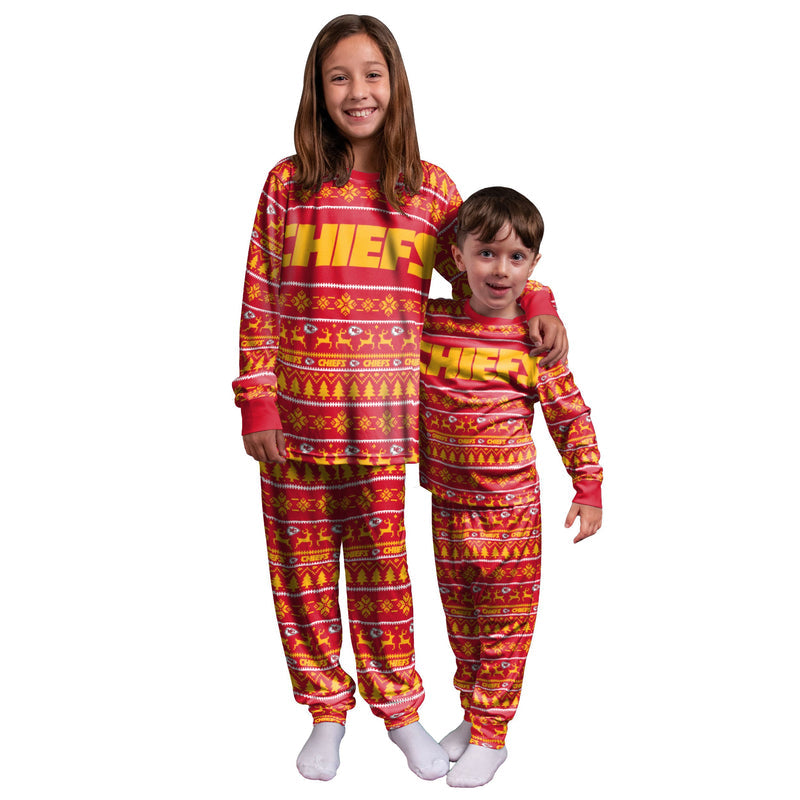 Kansas City Chiefs Family Holiday Pajamas AZCPYZAM048