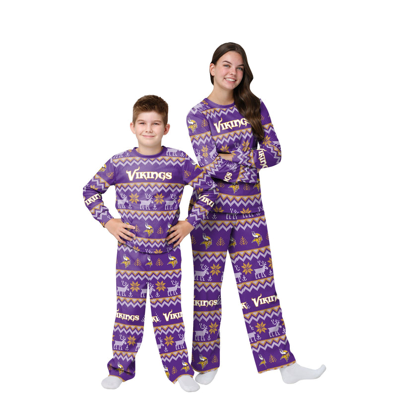 Minnesota Vikings Family Holiday Pajamas AZCPYZAM085