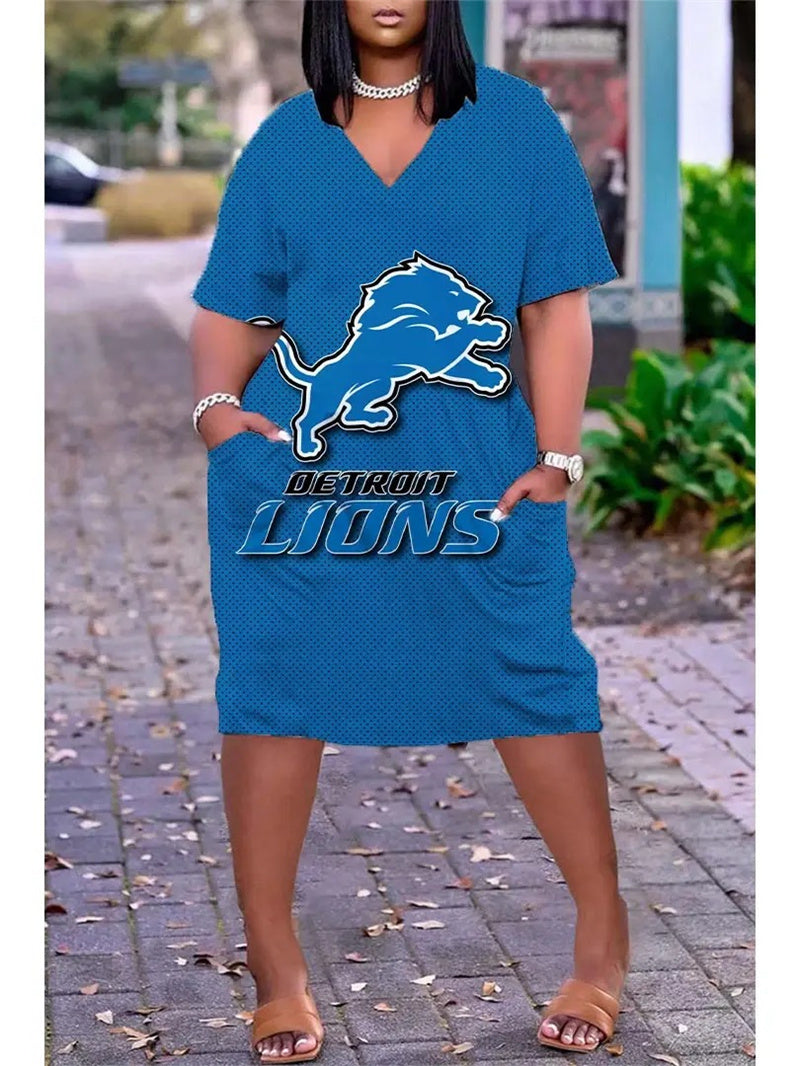 Detroit V-neck Casual Pocket Dress Limited Edition AZBTVCPD000250