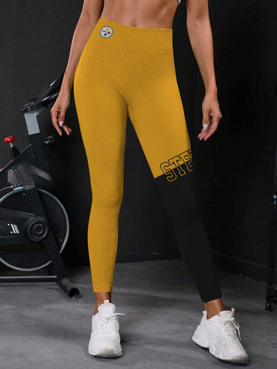 Pittsburgh Steelers High Waist Push Up Printed Leggings (3)