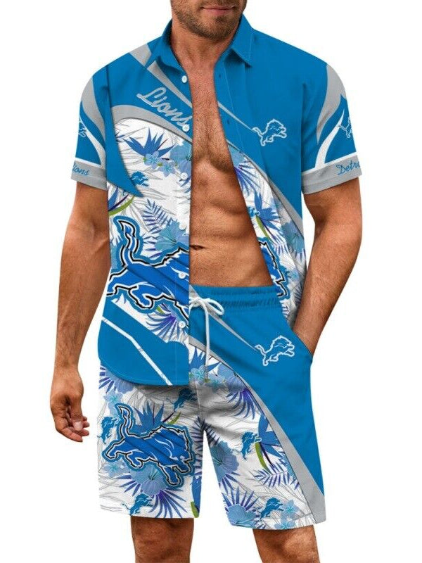 Detroit Lions Combo Hawaiian Shirt and Shorts AZBTHWSS000182