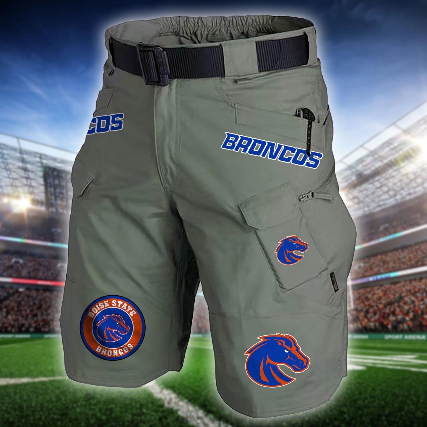 Boise State Broncos Limited Edition Front Pockets Men Shorts (Belt Not Included) AZBTFPMS000227