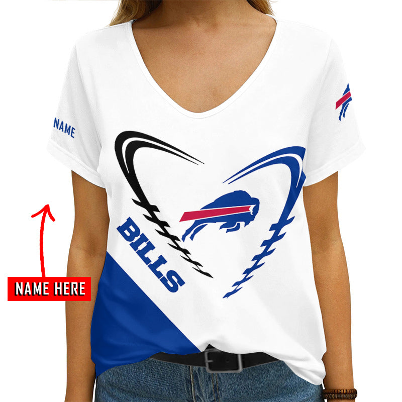 Buffalo Bills Personalized V-neck Women T-shirt AGC108