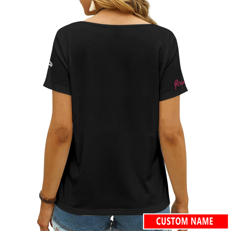 Atlanta Falcons Personalized V-neck Women T-shirt AGCWTS224