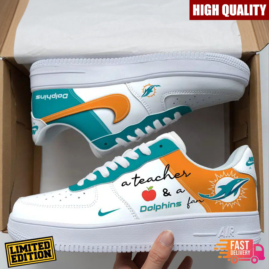 Miami Dolphins New Personalized AF1-1 Sneakers AZBTAF1000459