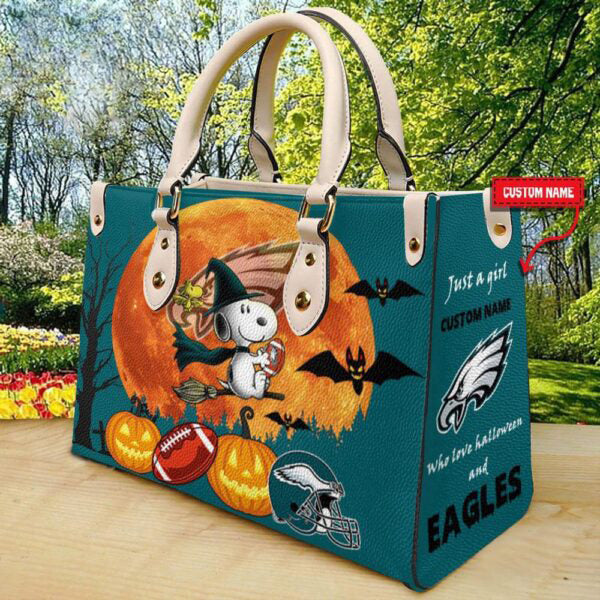 Philadelphia Eagles Halloween Leather Hand Bag Limited Edition AZDDLHB000058