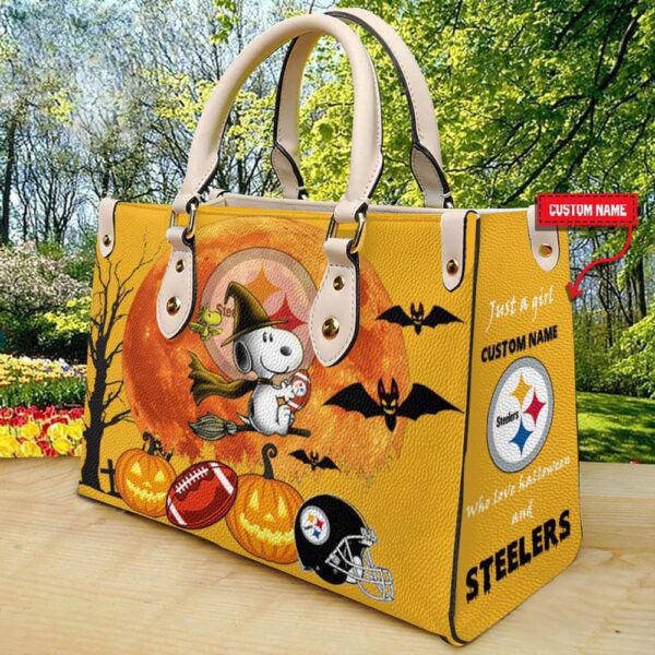 Pittsburgh Steelers Halloween Leather Hand Bag Limited Edition AZDDLHB000059