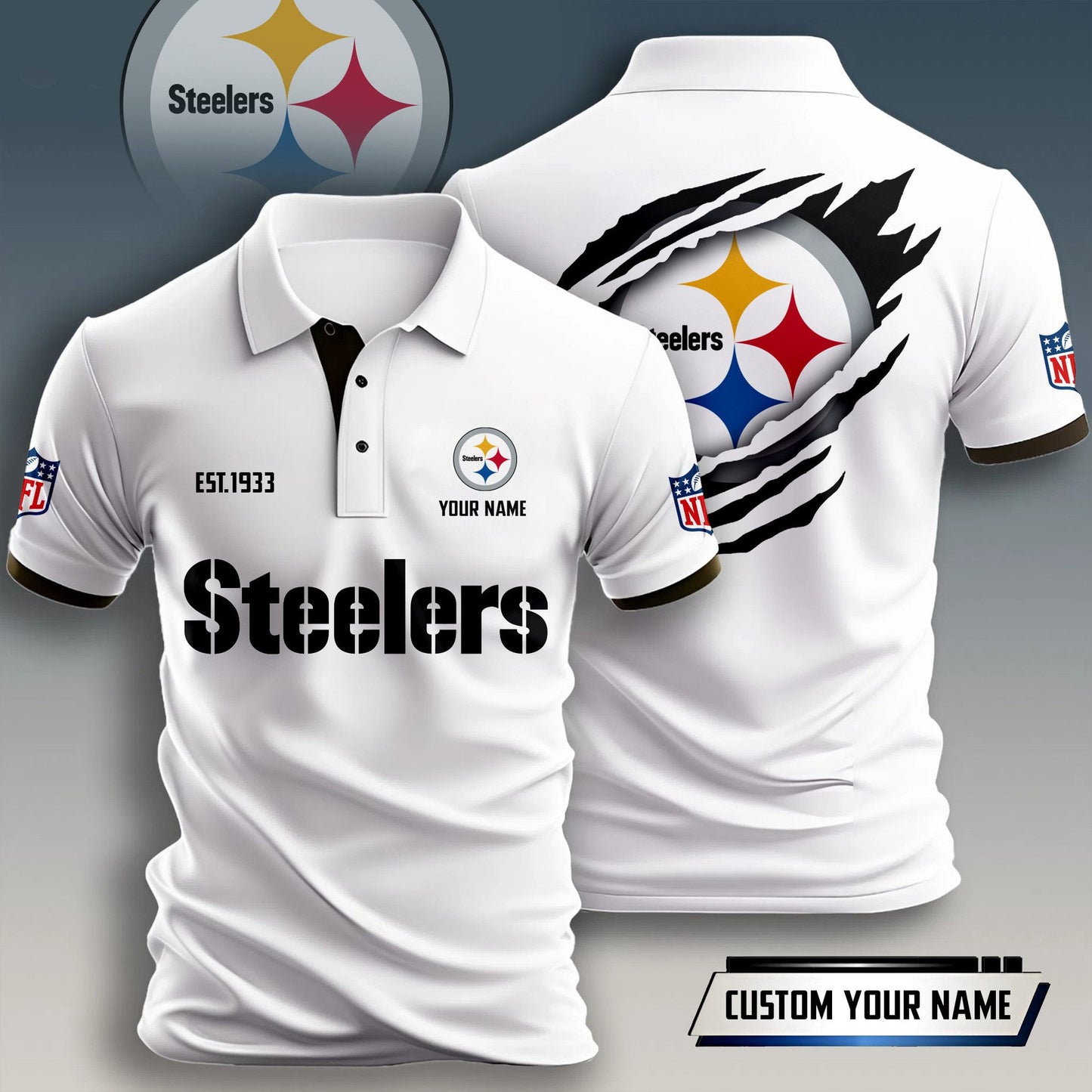 Pittsburgh Steelers Premium Men Polo Shirt BT350
