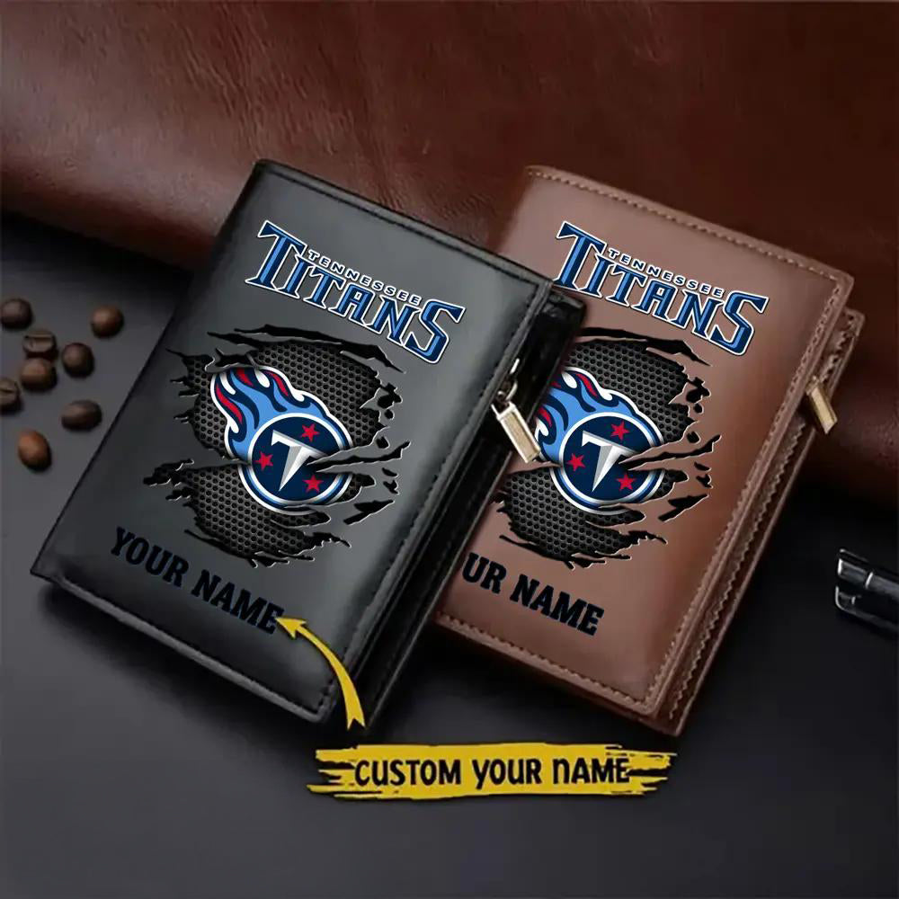 Tennessee Titans Men’s Slim Vertical Leather Wallet Trending 2025 AZBTSVLW000076