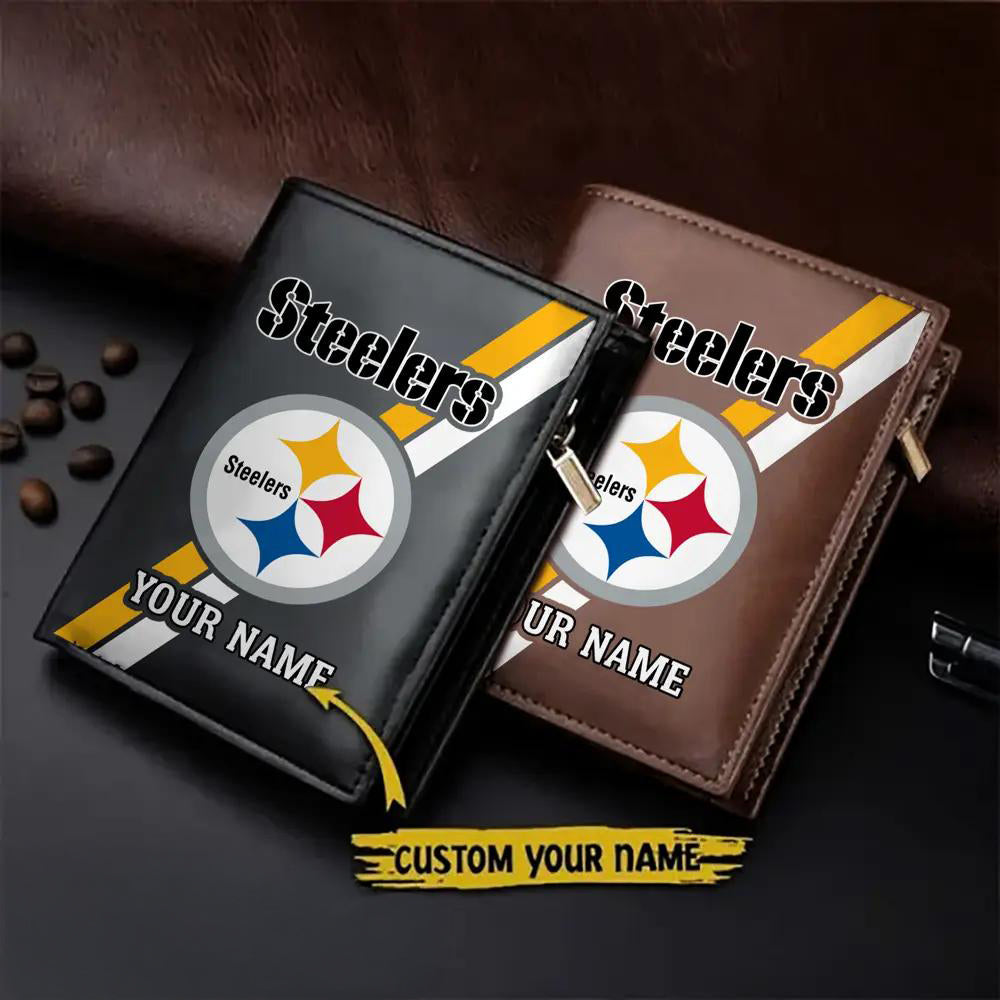 Pittsburgh Steelers Men’s Slim Vertical Leather Wallet Trending 2025 AZBTSVLW000135