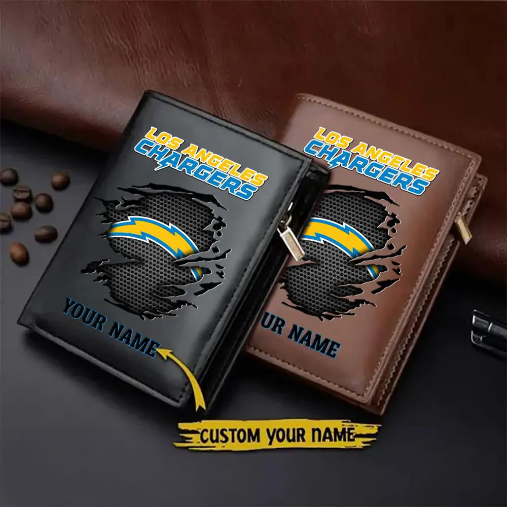 Los Angeles Chargers Men’s Slim Vertical Leather Wallet Trending 2025 AZBTSVLW000146