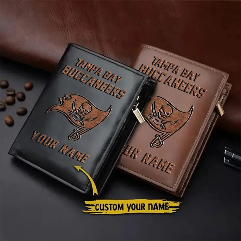 Tampa Bay Buccaneers Men’s Slim Vertical Leather Wallet Trending 2025 AZBTSVLW000149