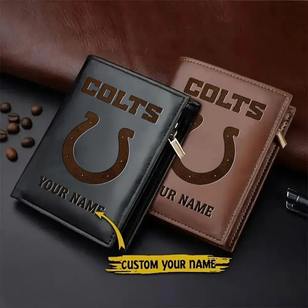 Indianapolis Colts Men’s Slim Vertical Leather Wallet Trending 2025 AZBTSVLW000168