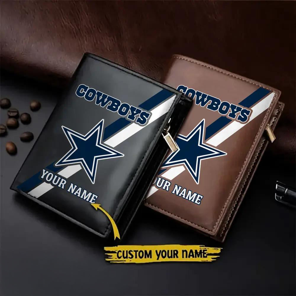 Dallas Cowboys Men’s Slim Vertical Leather Wallet Trending 2025 AZBTSVLW000180