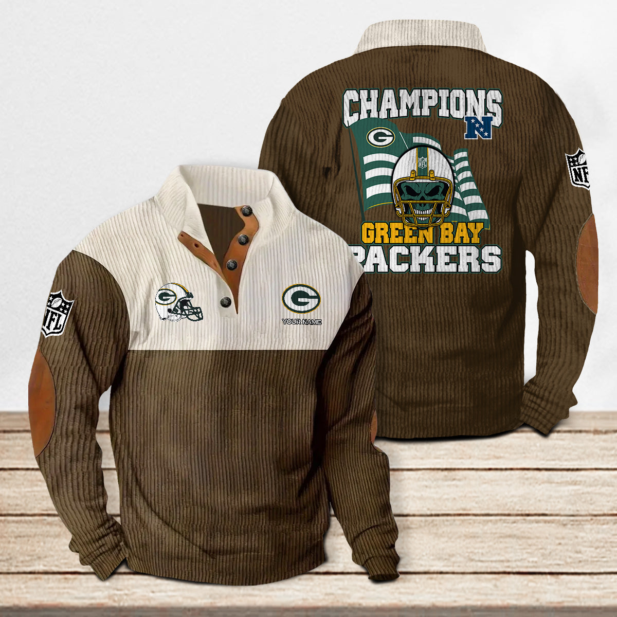 Green Bay Packers Colorful Stand Collar Sweatshirt Limited Edition AZCACSSW000071