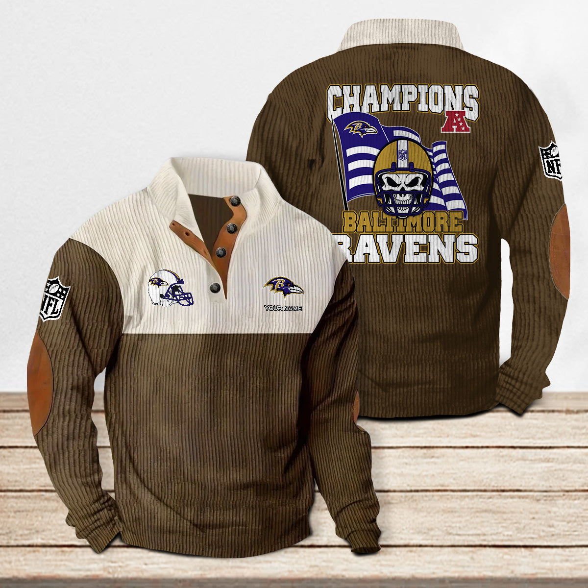 Baltimore Ravens Colorful Stand Collar Sweatshirt Limited Edition AZCACSSW000081