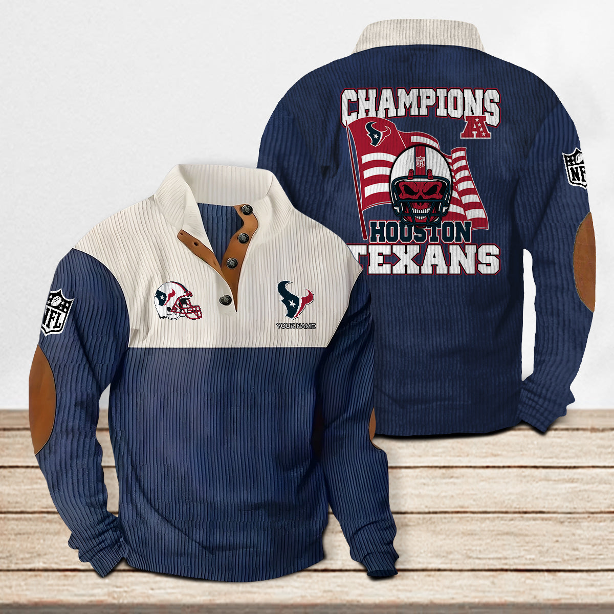 Houston Texans Colorful Stand Collar Sweatshirt Limited Edition AZCACSSW000086