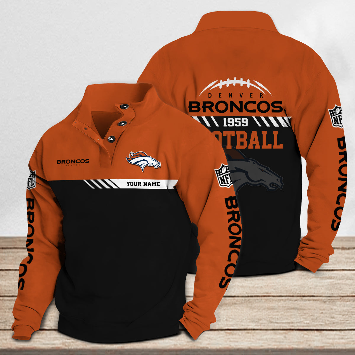 Denver Broncos Casual Stand Collar Sweatshirt Premium New Edition AZCASCSW000245