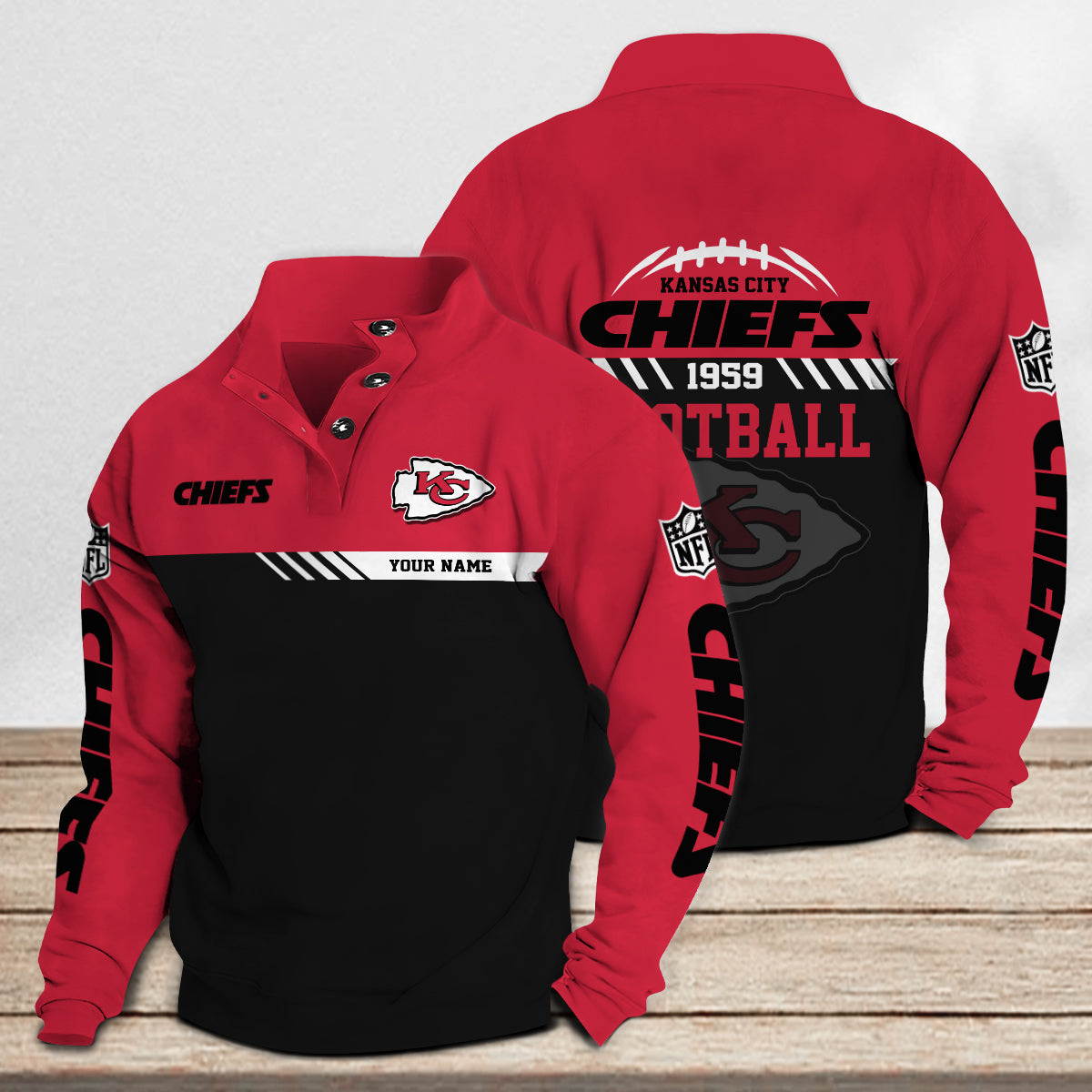 Kansas City Chiefs Casual Stand Collar Sweatshirt Premium New Edition AZCASCSW000249