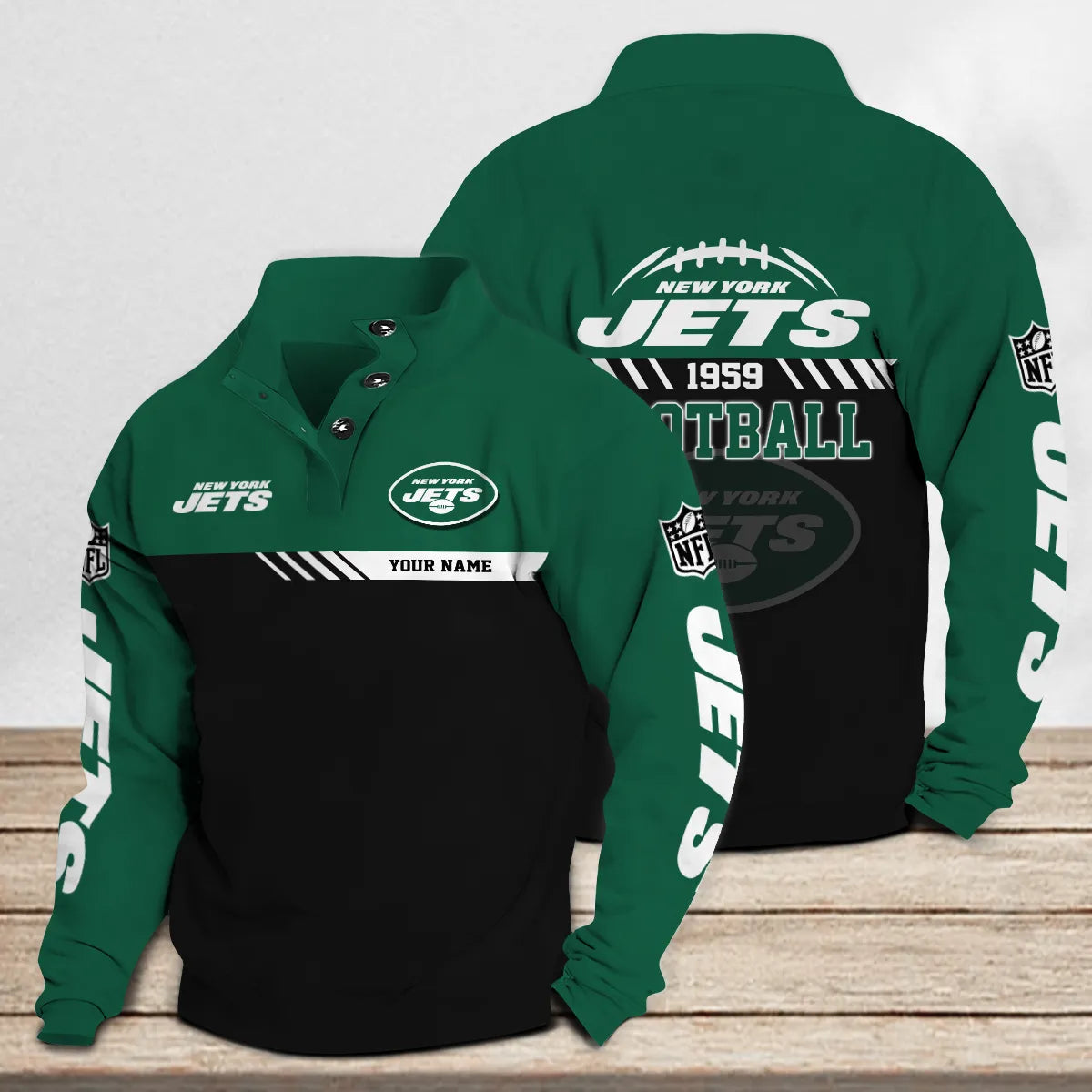 New York Jets Casual Stand Collar Sweatshirt Premium New Edition AZCASCSW000254