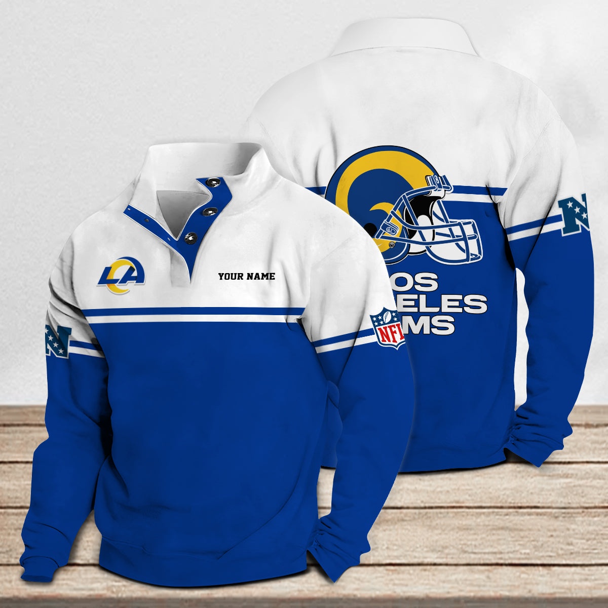 Los Angeles Rams Casual Stand Collar Sweatshirt Premium New Edition AZCASCSW000264