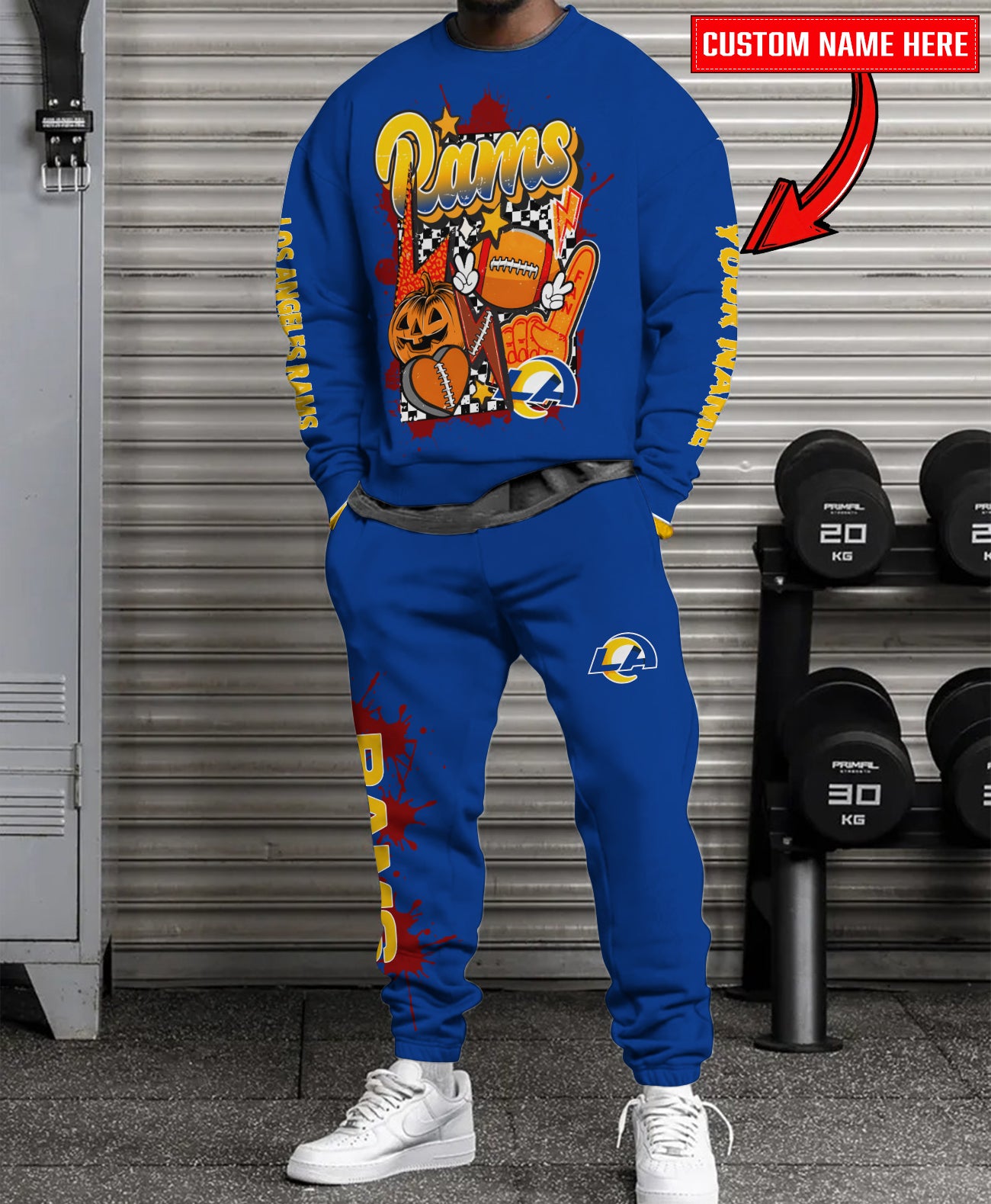 Los Angeles Rams Halloween Collection Unisex Sweatshirt And Sweatpants Set AZCASP000008Team Color