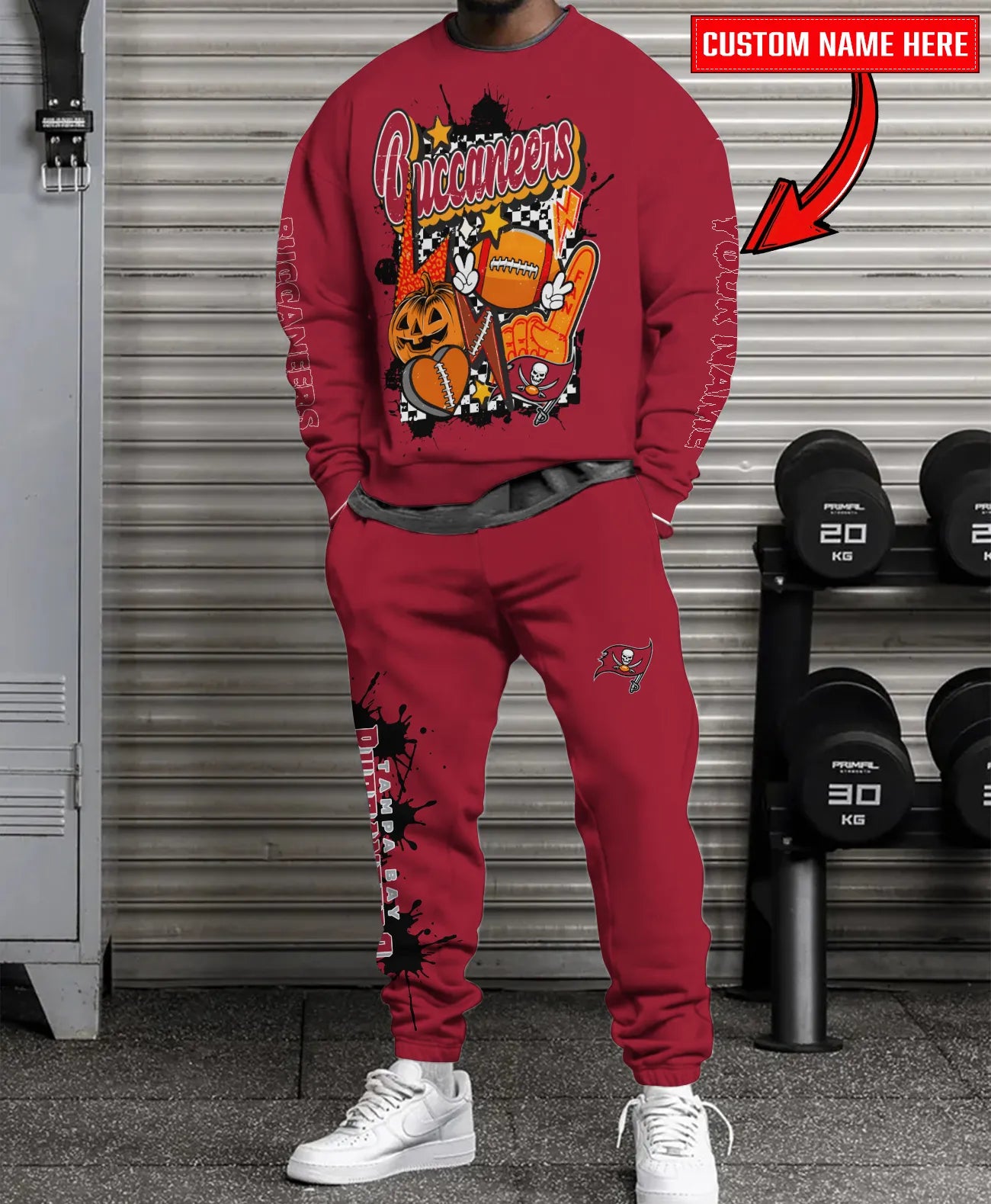 Tampa Bay Buccaneers Halloween Collection Unisex Sweatshirt And Sweatpants Set AZCASP000015Team Color