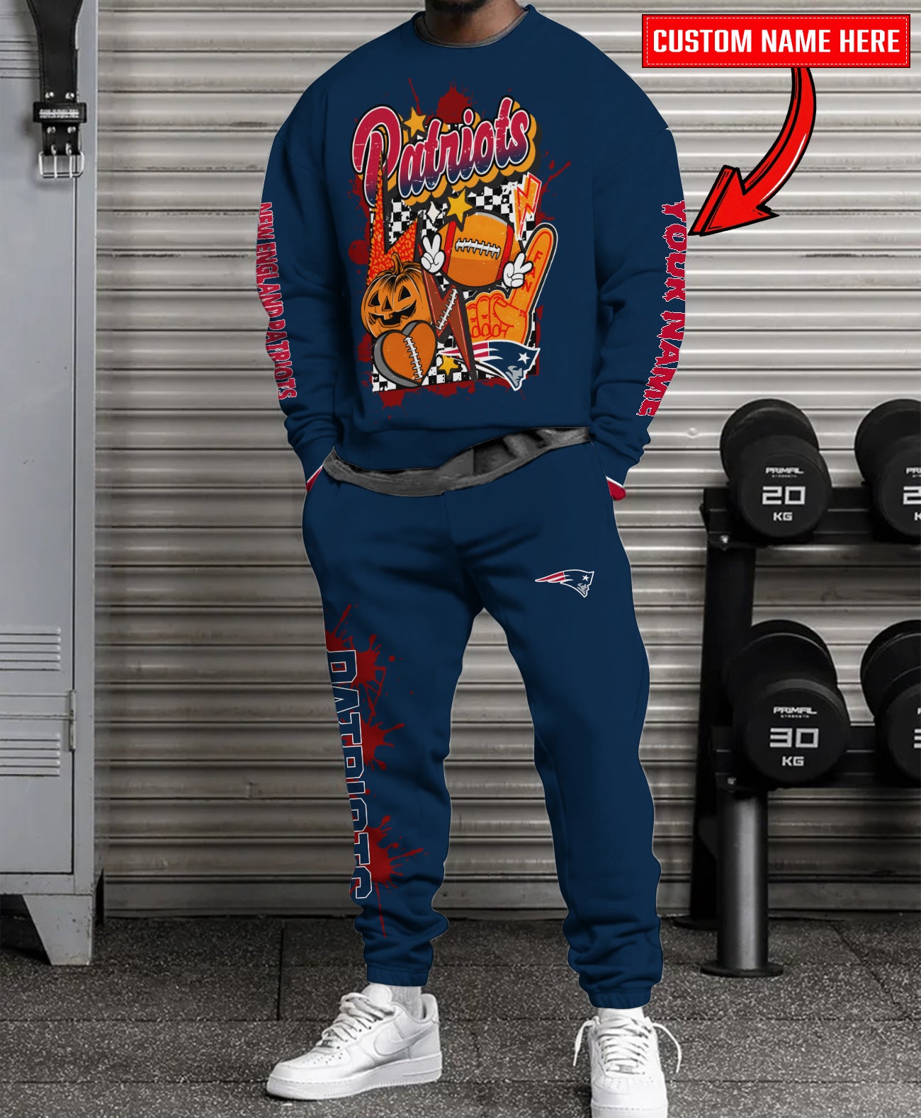 New England Patriots Halloween Collection Unisex Sweatshirt And Sweatpants Set AZCASP000029Team Color