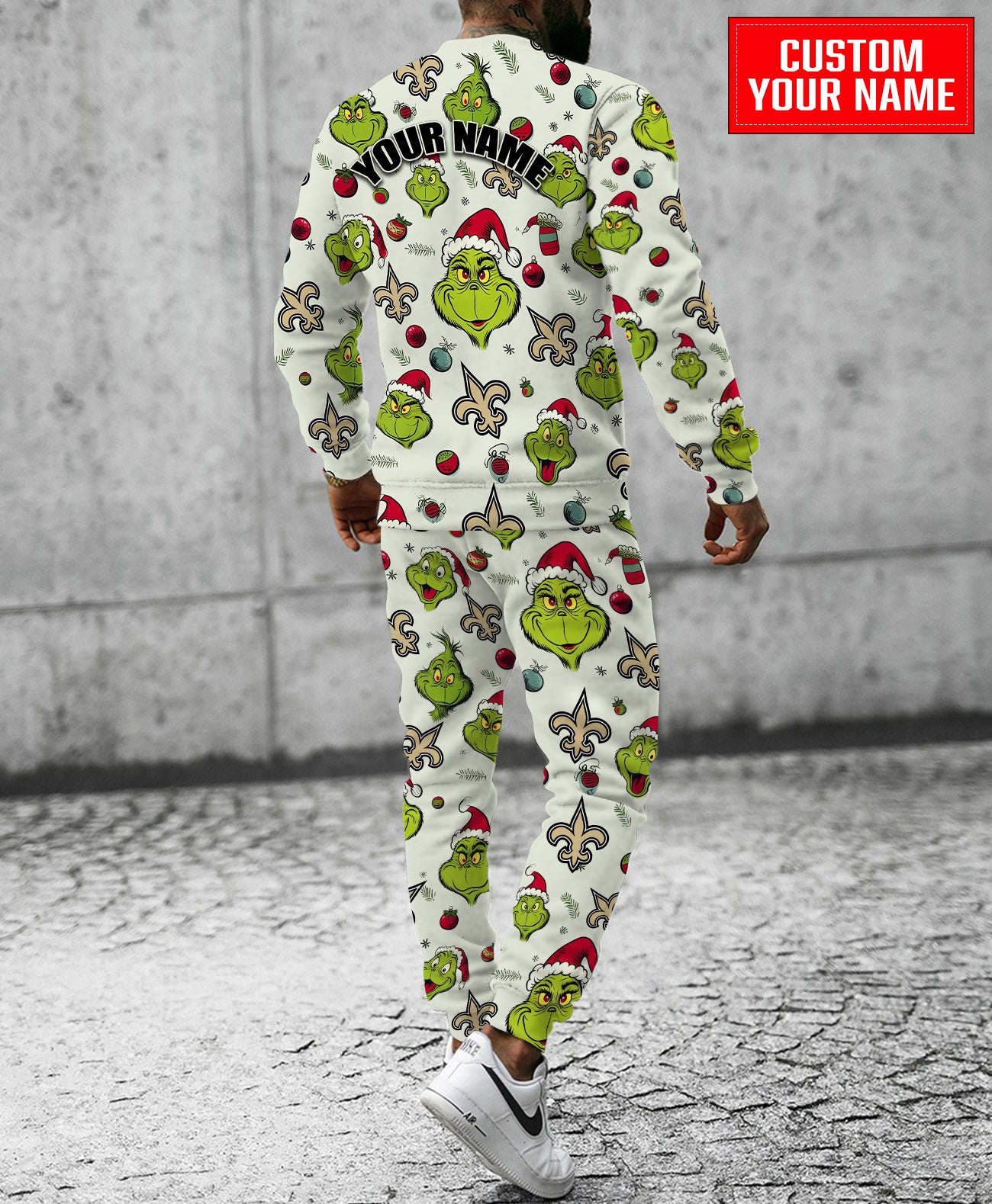 New Orleans Saints Christmas Pattern Sweatsuit And Sweatpants AZCASP000042