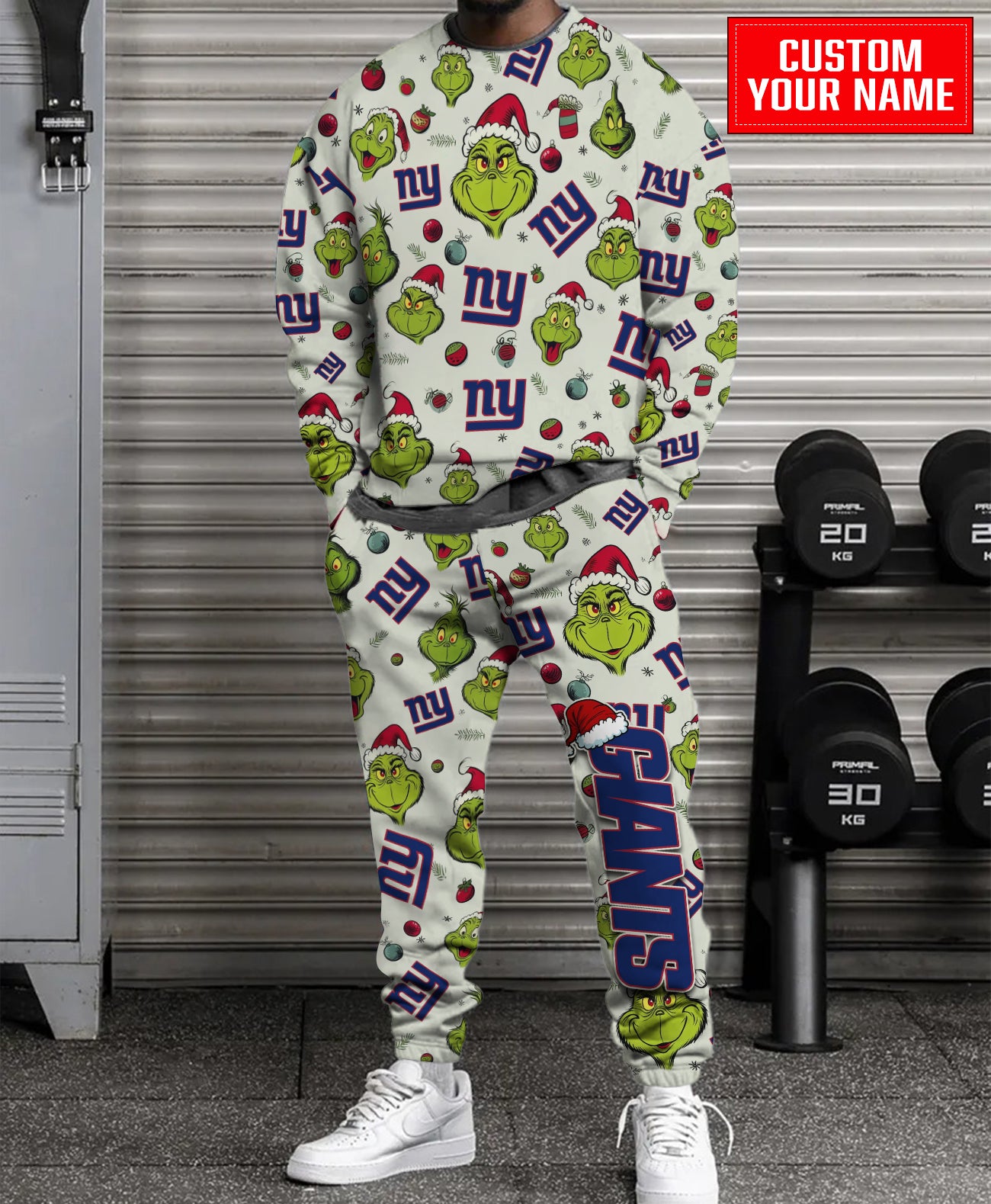 New York Giants Christmas Pattern Sweatsuit And Sweatpants AZCASP000043