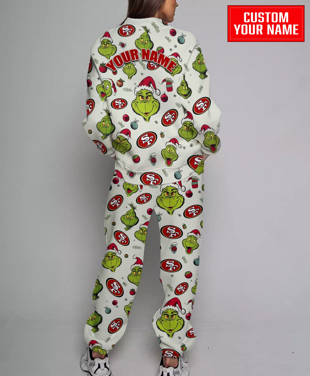 San Francisco 49ers Christmas Pattern Sweatsuit And Sweatpants AZCASP000045