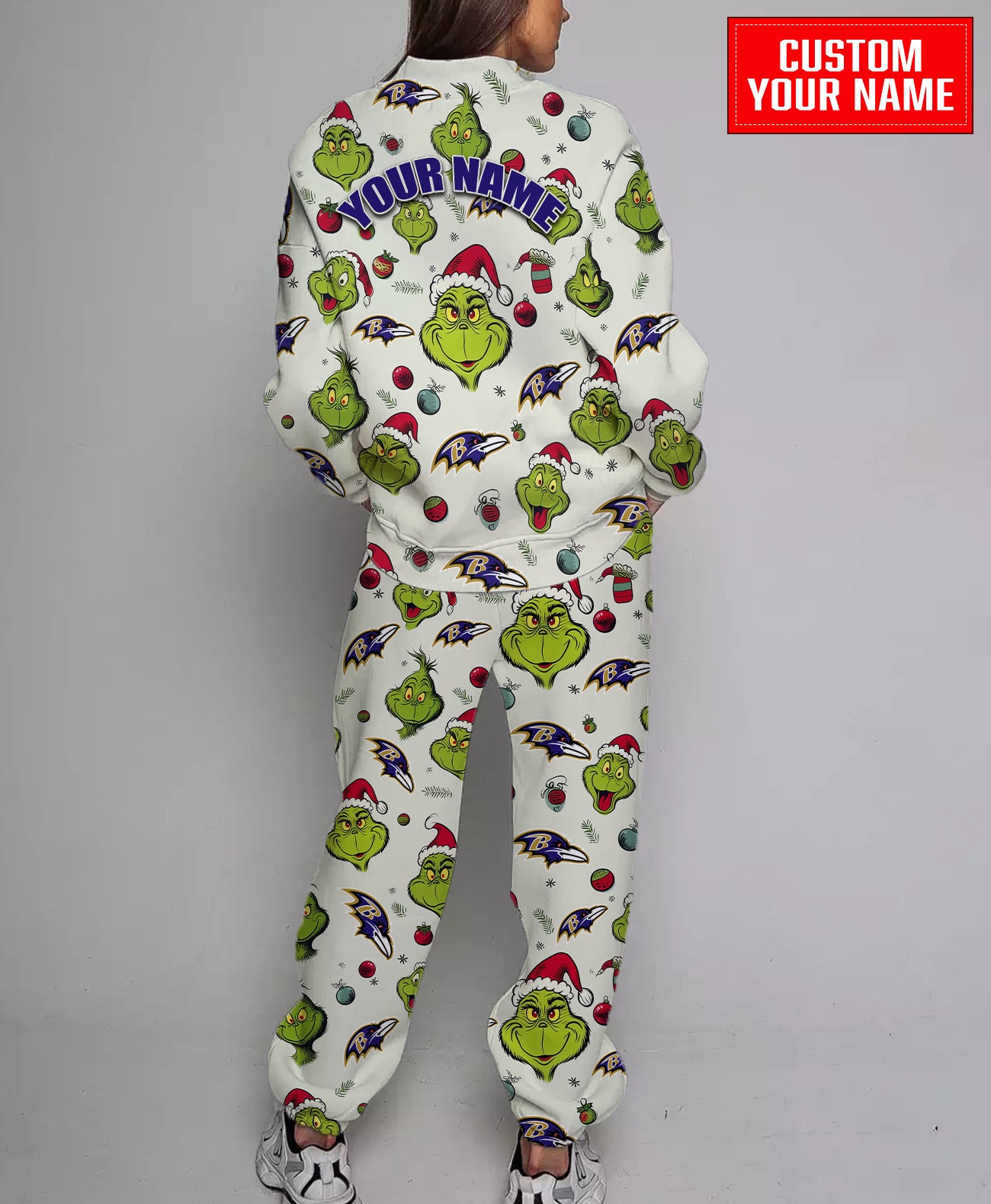 Baltimore Ravens Christmas Pattern Sweatsuit And Sweatpants AZCASP000049