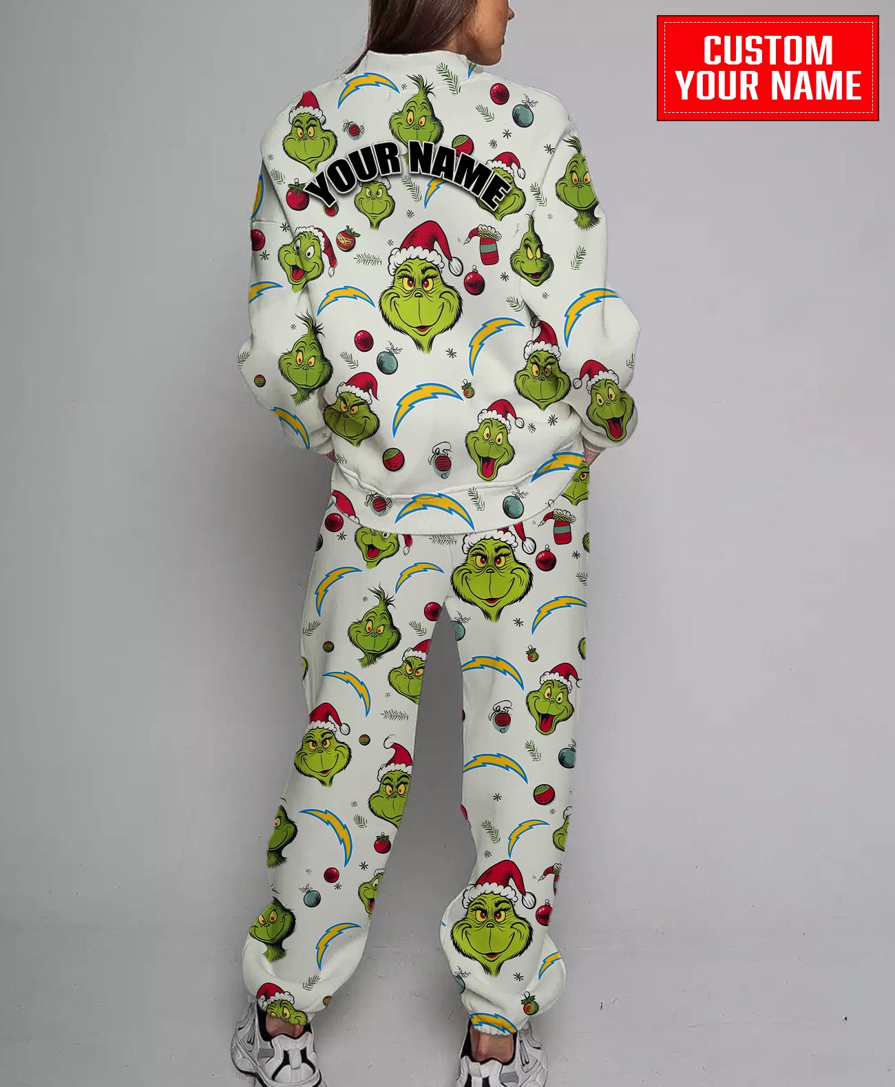 Los Angeles Chargers Christmas Pattern Sweatsuit And Sweatpants AZCASP000059