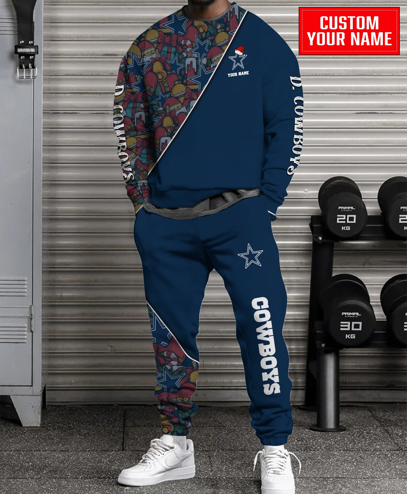 Dallas Cowboys Christmas Pattern Unisex Combo Sweatshirt And Sweatpants AZCASP000069TeamColor