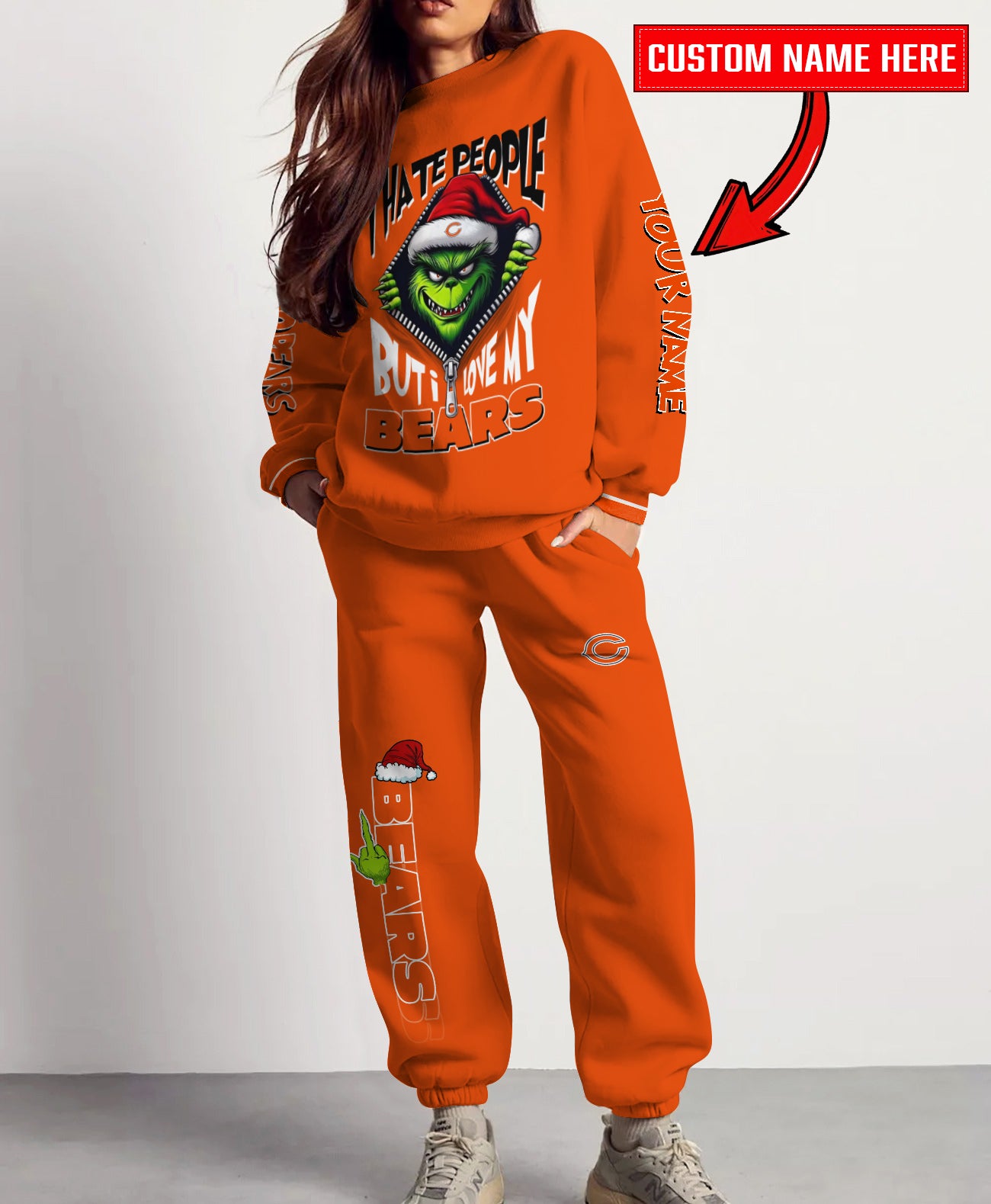Chicago Bears Combo Unisex Sweatshirt And Sweatpants Christmas Collection AZCASP000100TeamColor