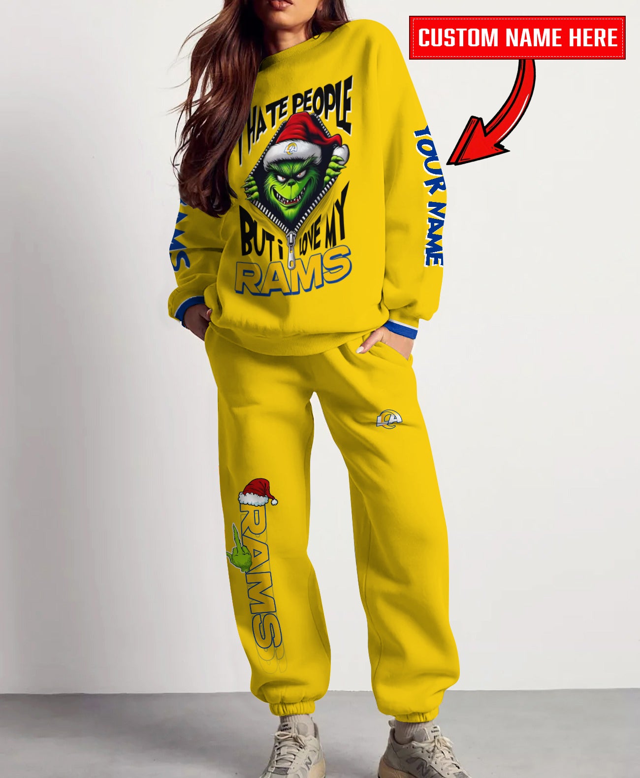 Los Angeles Rams Combo Unisex Sweatshirt And Sweatpants Christmas Collection AZCASP000104TeamColor