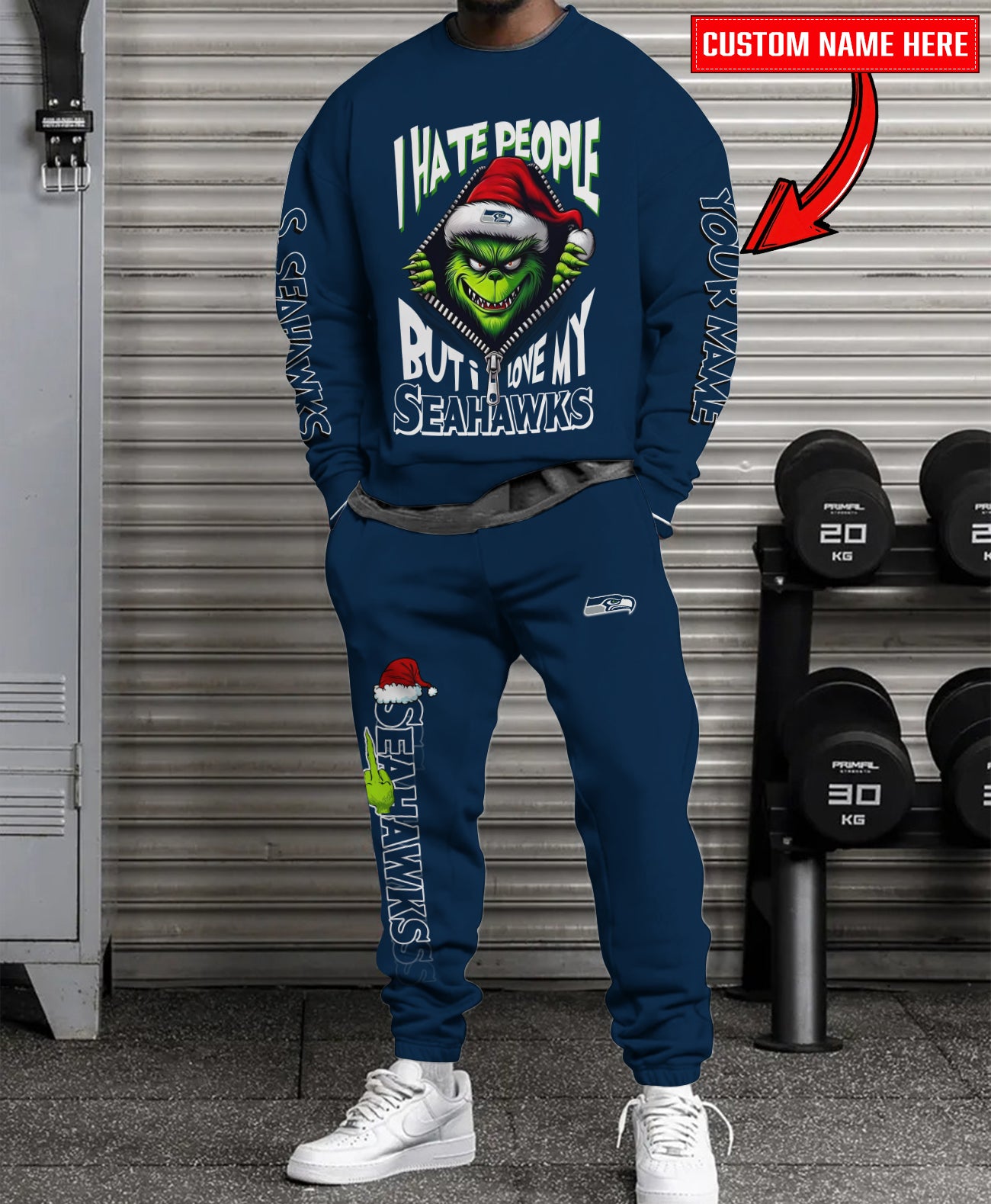 Seattle Seahawks Combo Unisex Sweatshirt And Sweatpants Christmas Collection AZCASP000110TeamColor