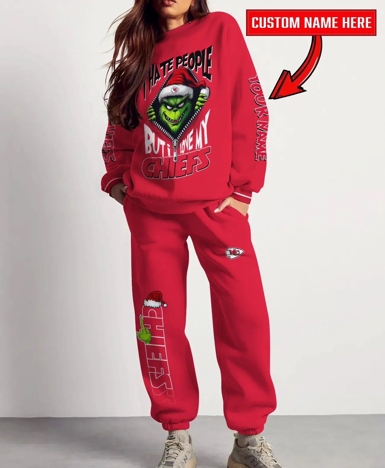 Kansas City Chiefs Combo Unisex Sweatshirt And Sweatpants Christmas Collection AZCASP000121TeamColor